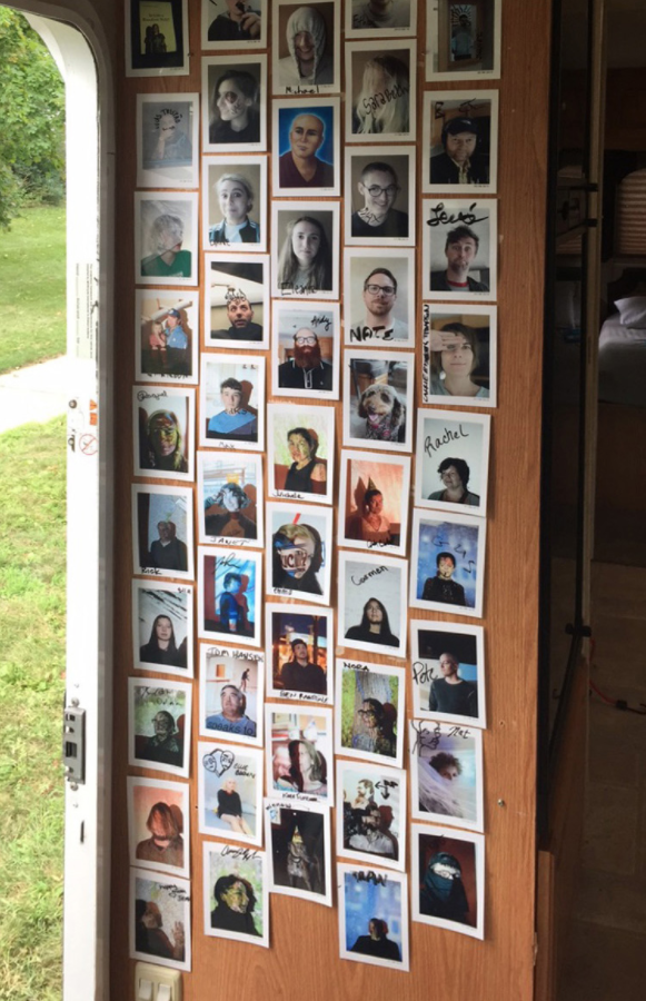 Students and staff photographed all the people we meet during the workshop and taped their portrait to the door
